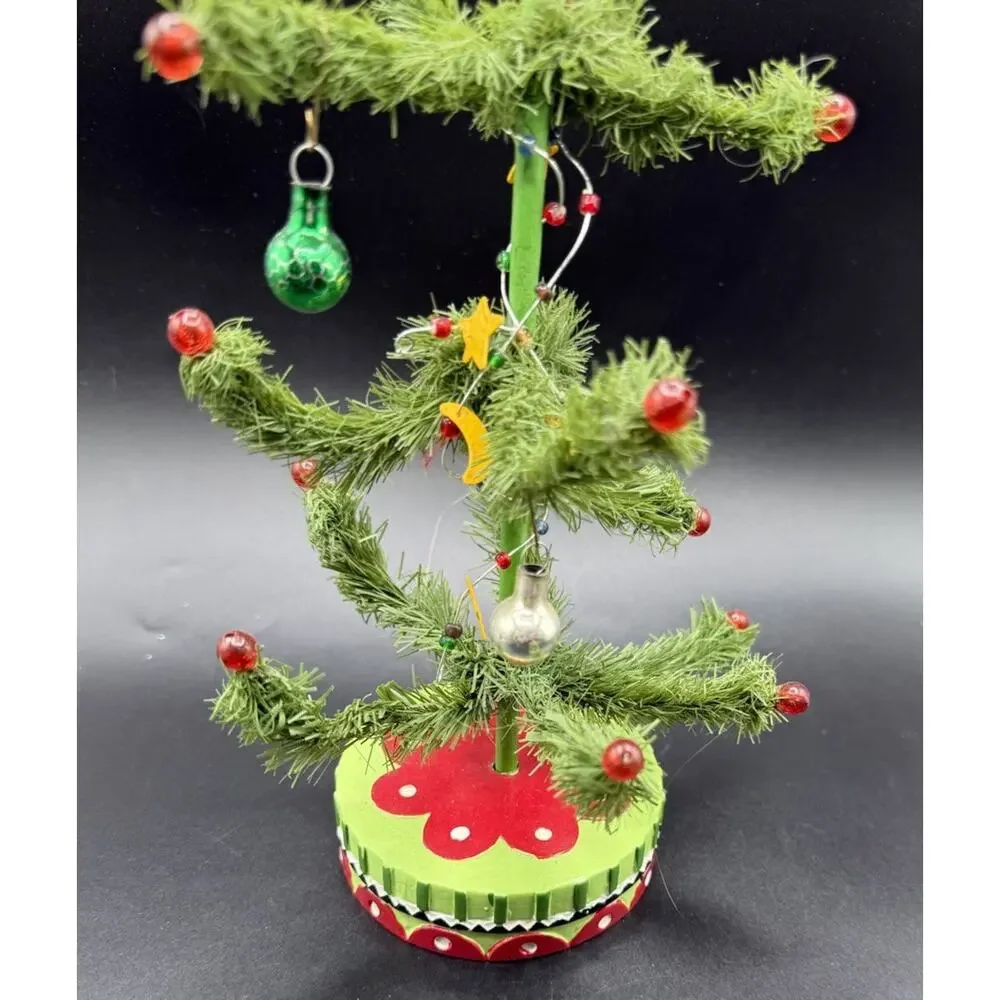 Dept 56 Krinkles Goose Feather Style Mini Ornament Display Tree Cute! 13” Tall